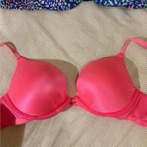 Victoria's Secret Vibrant Pink Bra with Sparkling Details